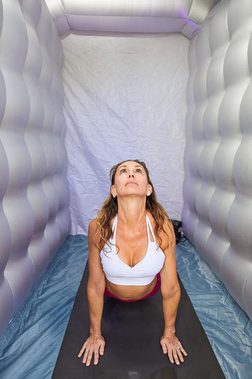 The Hot Yoga Dome, Portable, Lightweight & Easy Set Up Inflatable Hot Yoga  Dome, Personal Hot Yoga Equipment for Indoor & Outdoor, Yoga & Exercise  at Home